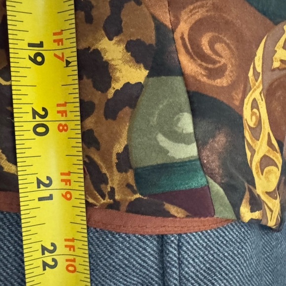90’s VTG The Limited Women's Silk Leopard Geometric Preppy Teacher Vest Gold - Picture 3 of 13